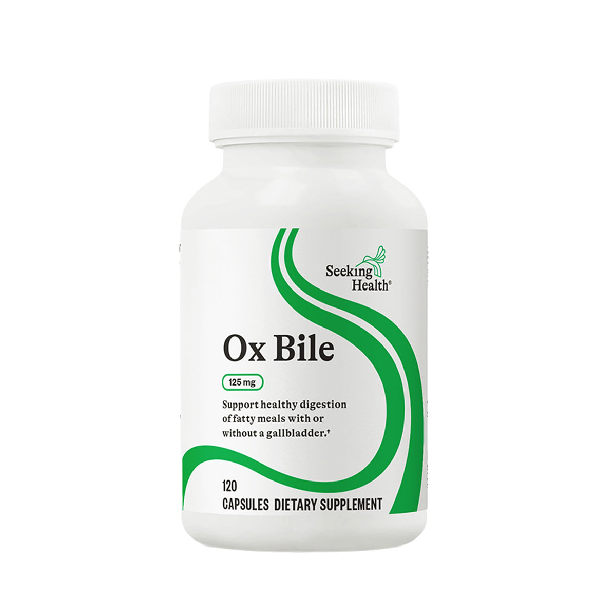 Seeking Health ox bile front packaging shows product and clear labeling benefit clarity