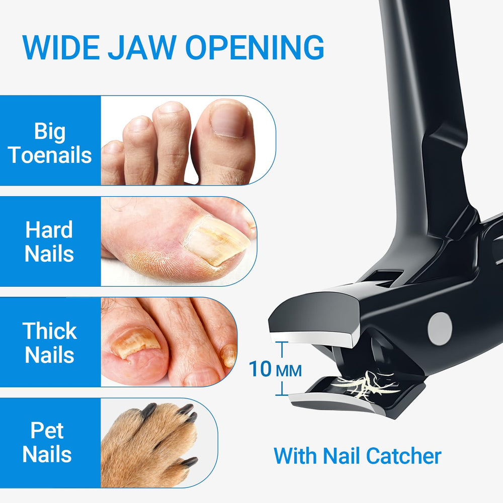 seektik trimming thick toenail showing powerful jaw cutting through tough nail
