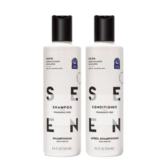 SEEN bundle front packaging shows clean design and gentle hair benefits