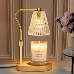 seenlast front view of lamp showing warm ambient glow and elegant silhouette for safe fragrance