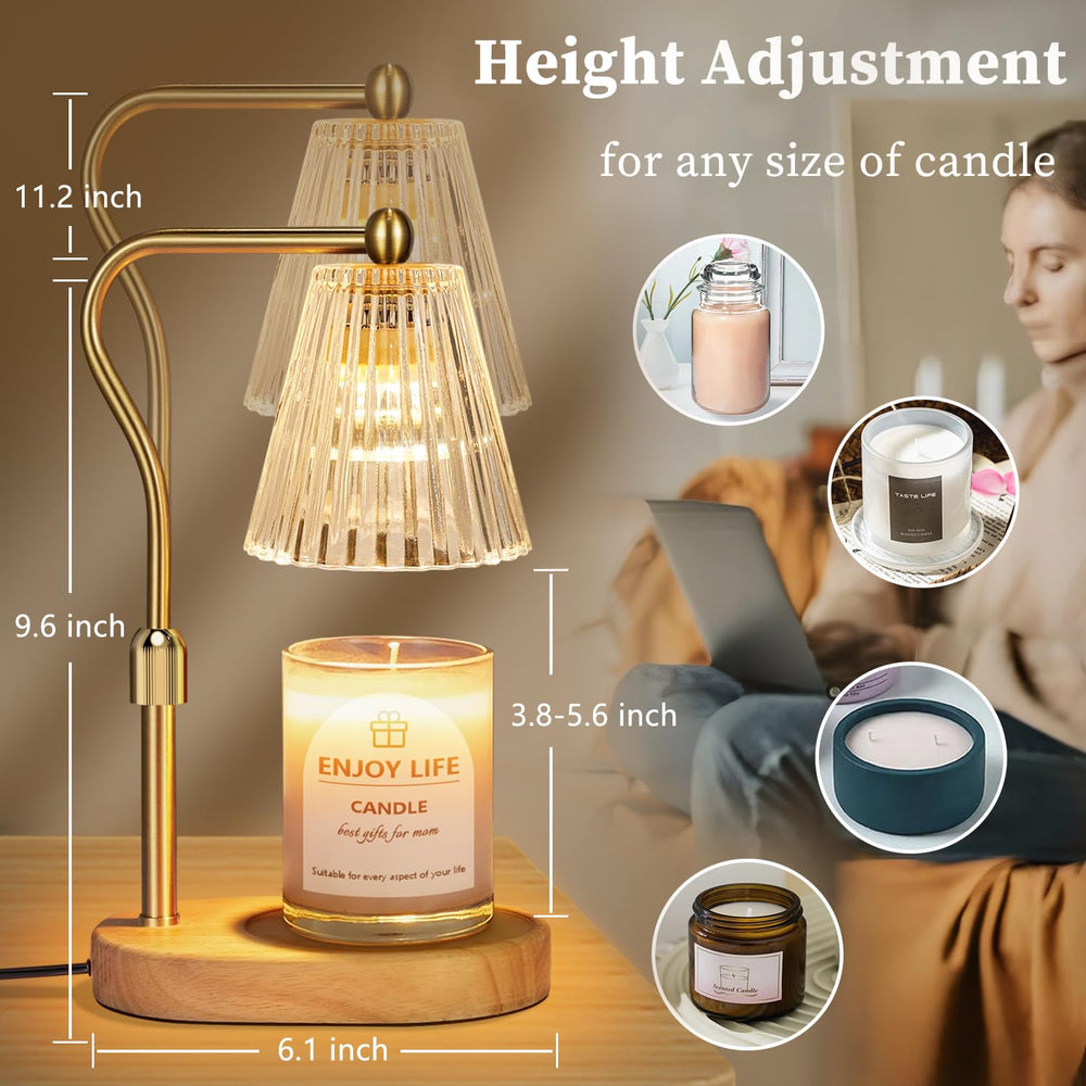 seenlast warming a jar candle with soft glow demonstrating flame-free scent release
