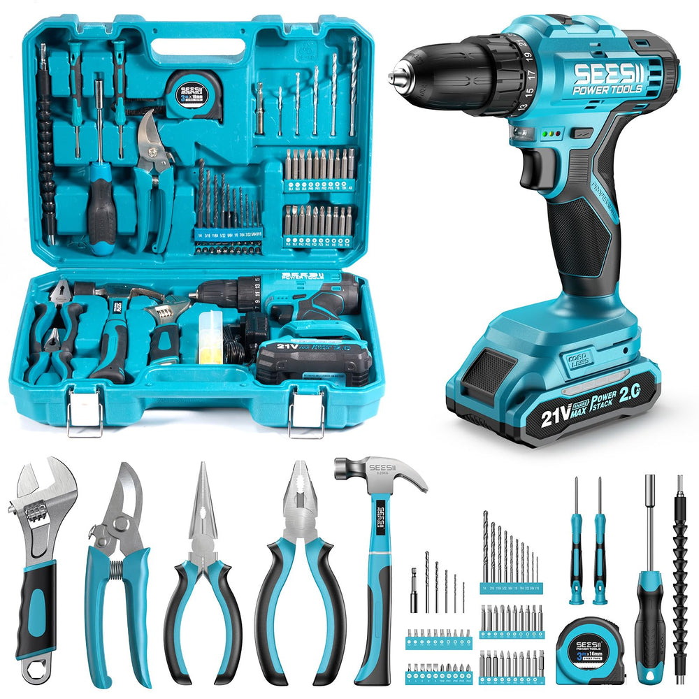 Seesii drill front view showing compact design and ready-to-use power
