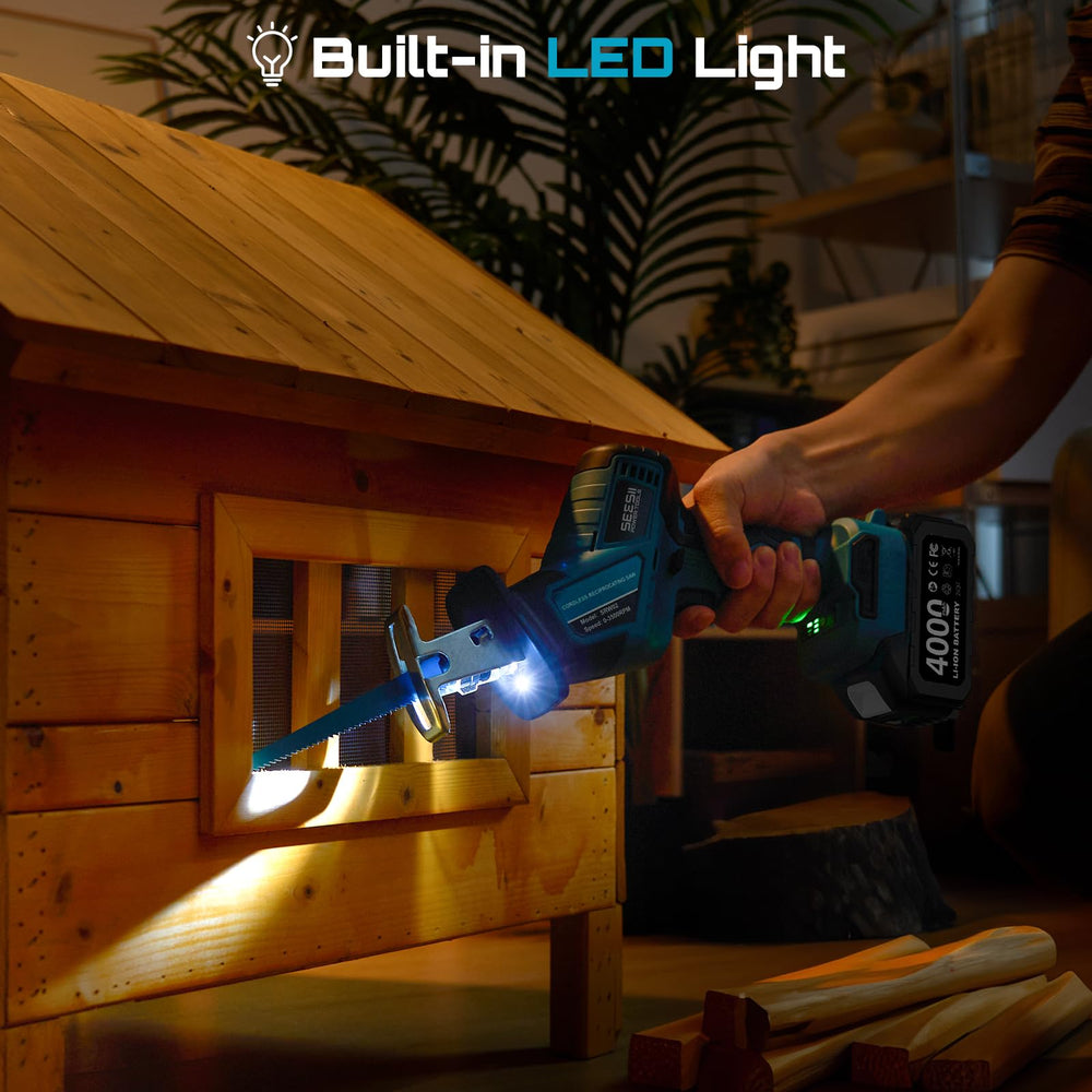 SEESII saw held one-handed demonstrating lightweight comfort and control
