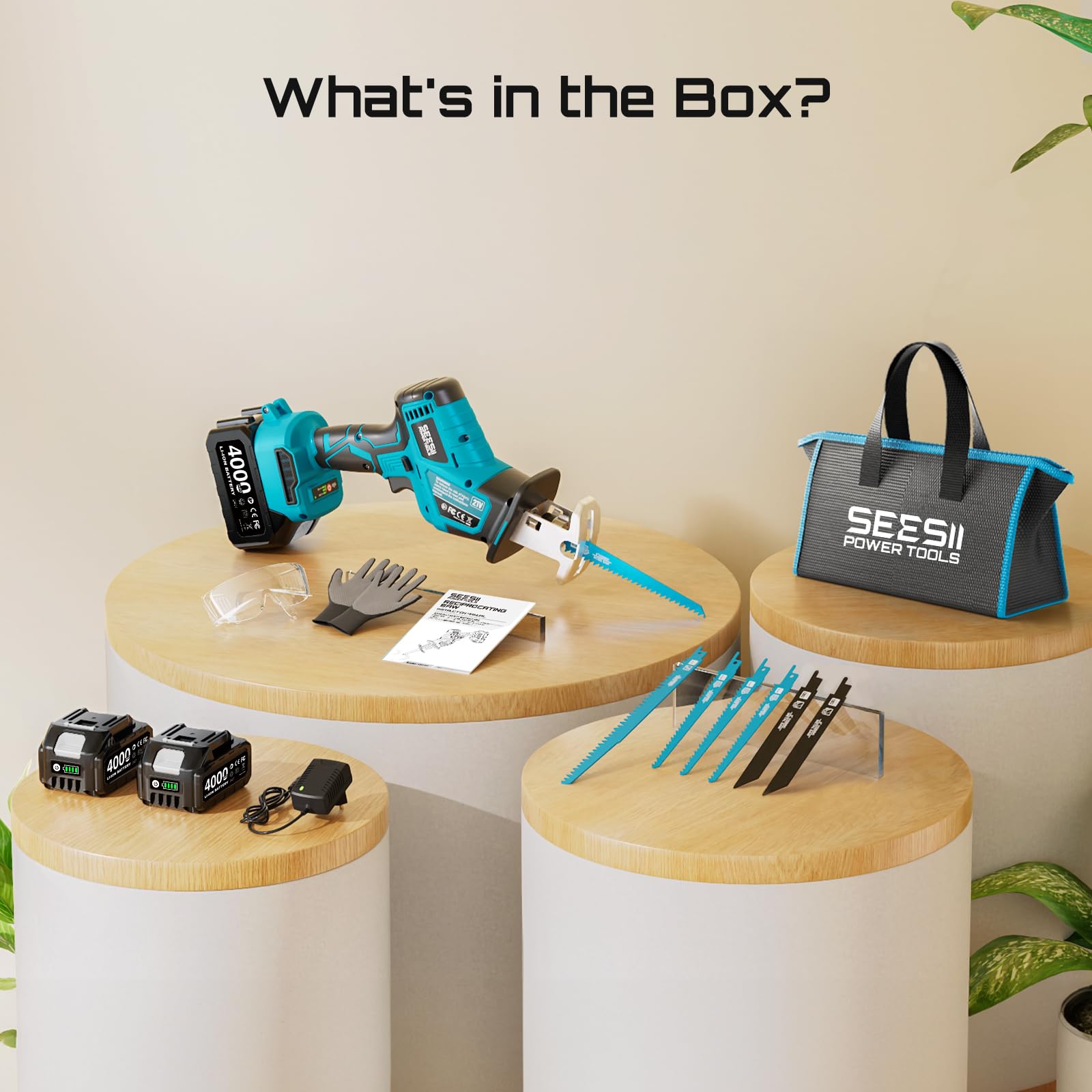 SEESII storage box with accessories organized for easy transport and protection
