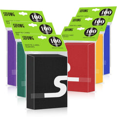 SEFOWG front-facing pack of 600 sleeves showing brand and six colors, durable protection