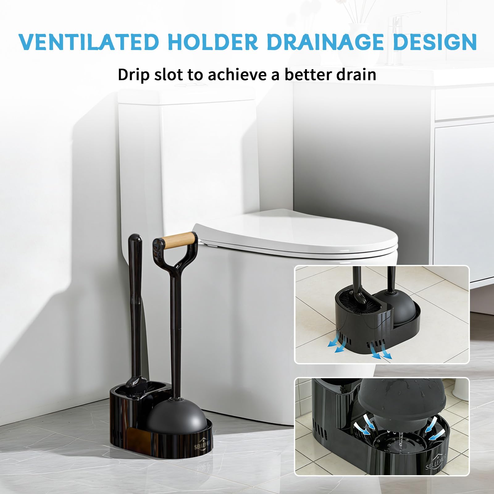Sellemer in-bathroom lifestyle scene showing set blending with décor and saving floor space