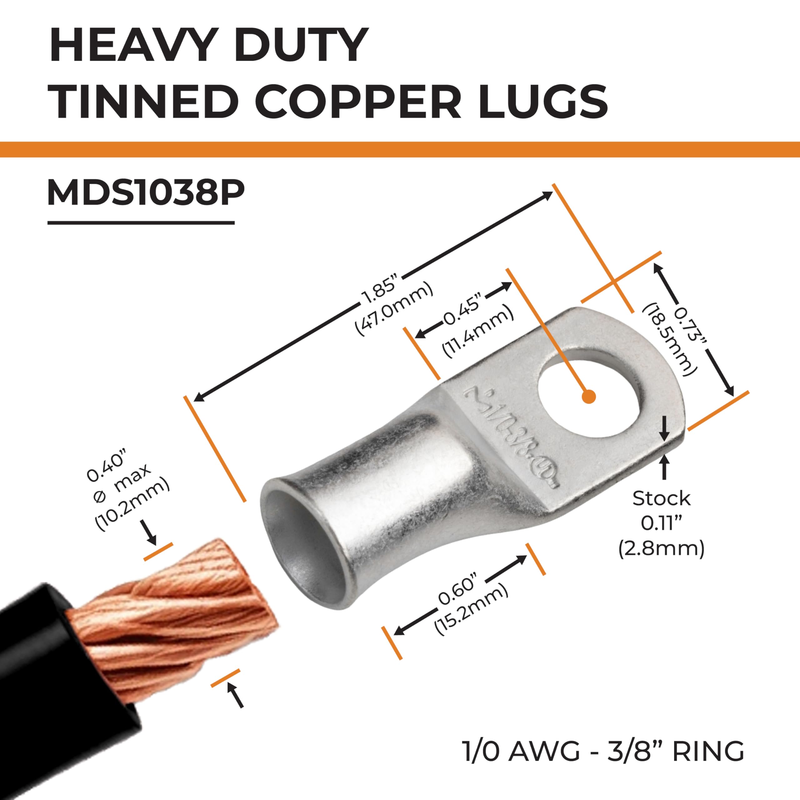 SELTERM close-up of matte tinned copper finish highlighting corrosion resistance