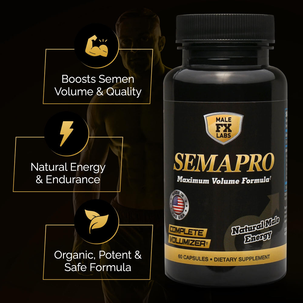 Semapro capsules texture close-up illustrating easy-to-swallow capsules