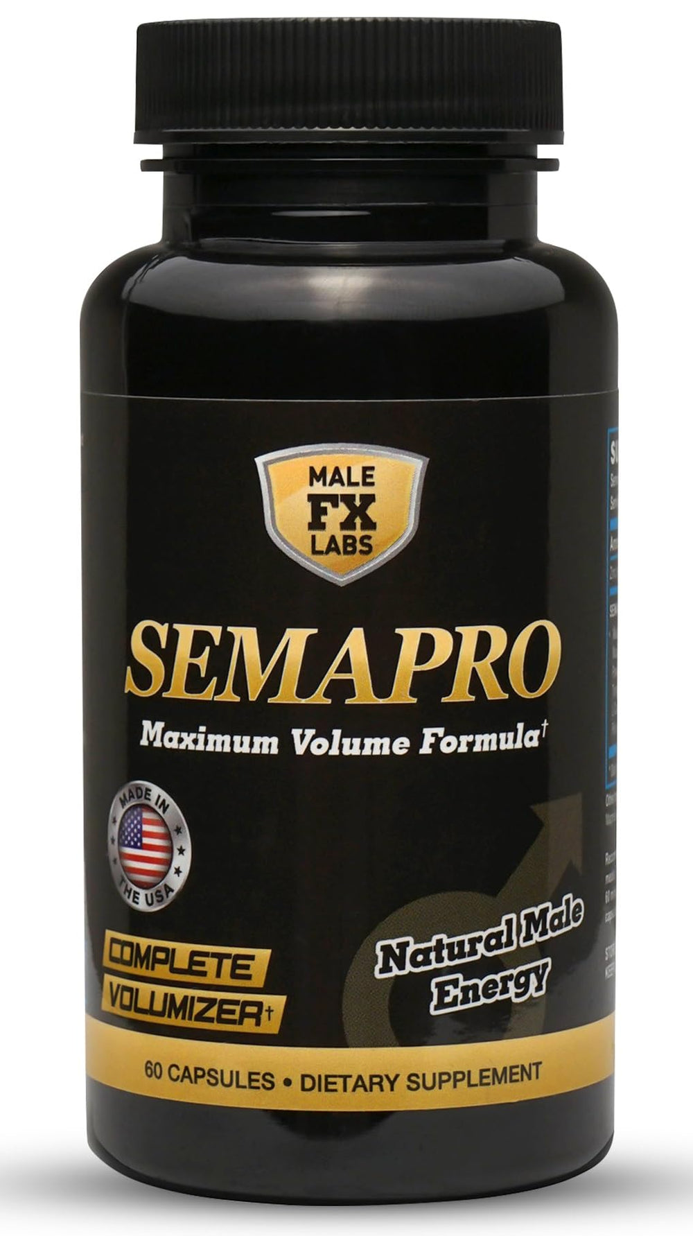 Semapro front bottle showing packaging and clear supplement benefit