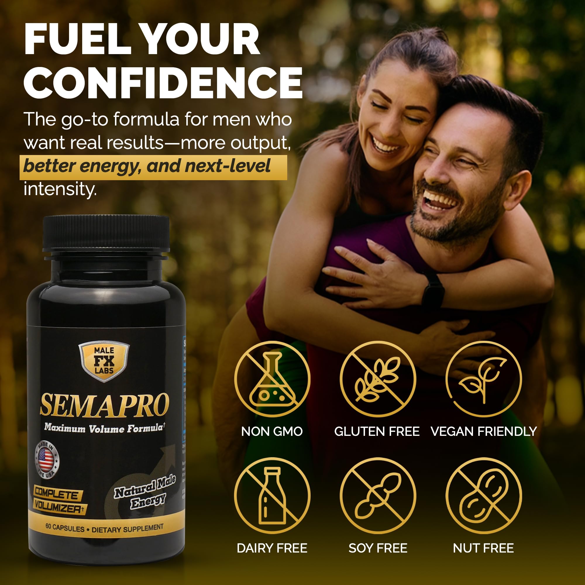 Man using Semapro in active lifestyle scene showing increased energy