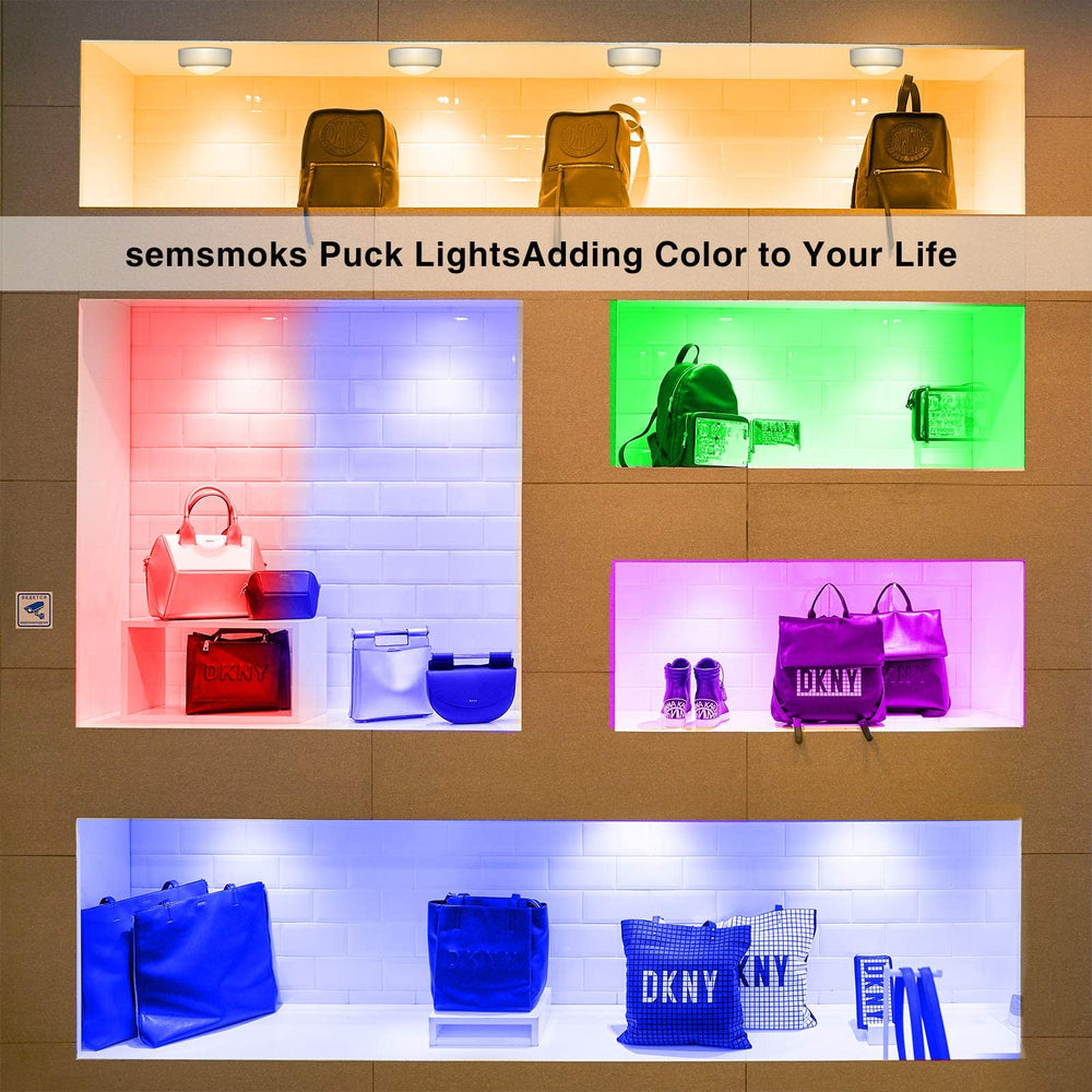 SEMSMOKS color spectrum demo displaying RGB hues and ambient mood options