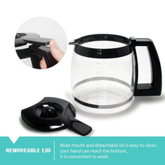 Sendextra carafe handle closeup showing ergonomic grip for safer pouring