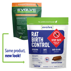 SenesTech EVOLVE soft bait close-up showing sausage texture and palatable shape to attract rats