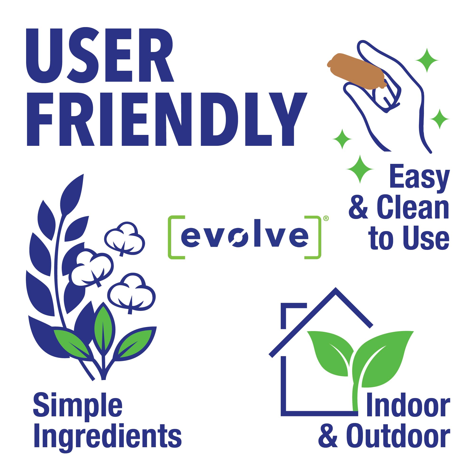 SenesTech EVOLVE texture and ingredient view highlighting food-grade composition and safety
