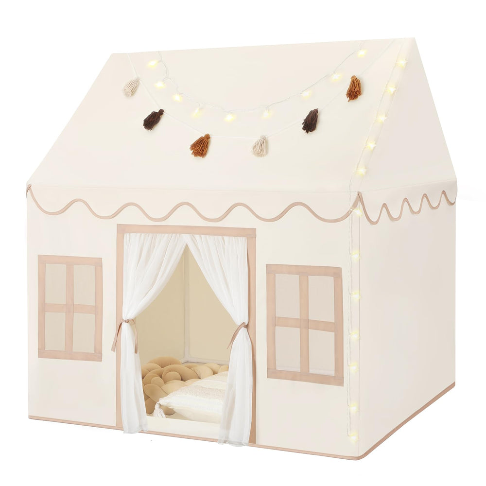 SENODEER front view of play tent showing cozy entrance and inviting decor benefit