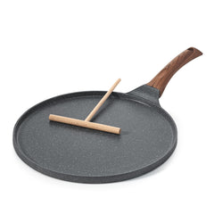SENSARTE front view of 12-inch crepe pan showing spacious cooking surface and versatility