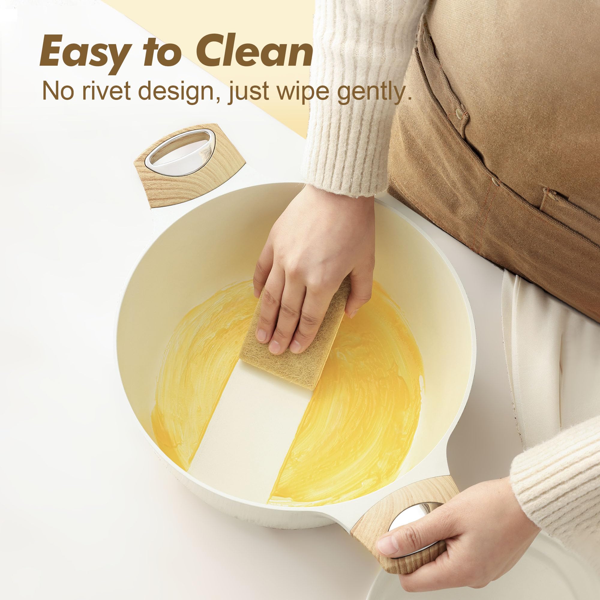 SENSARTE saucepan with tempered glass lid illustrating visibility and splash protection