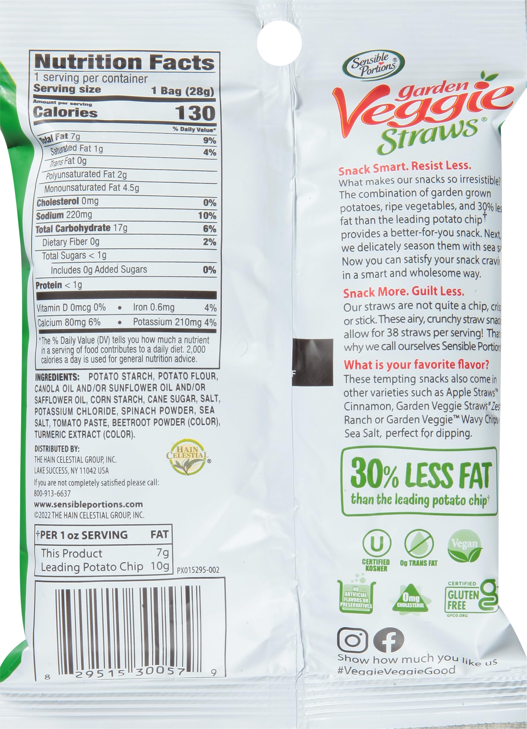 Sensible Portions Sea Salt bag front showing simple seasoning and portability