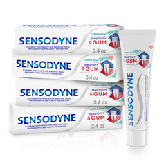 Sensodyne front packaging showing clean and fresh benefit