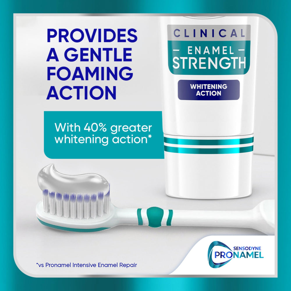 SENSODYNE PRONAMEL three-pack stacked for long-lasting enamel protection