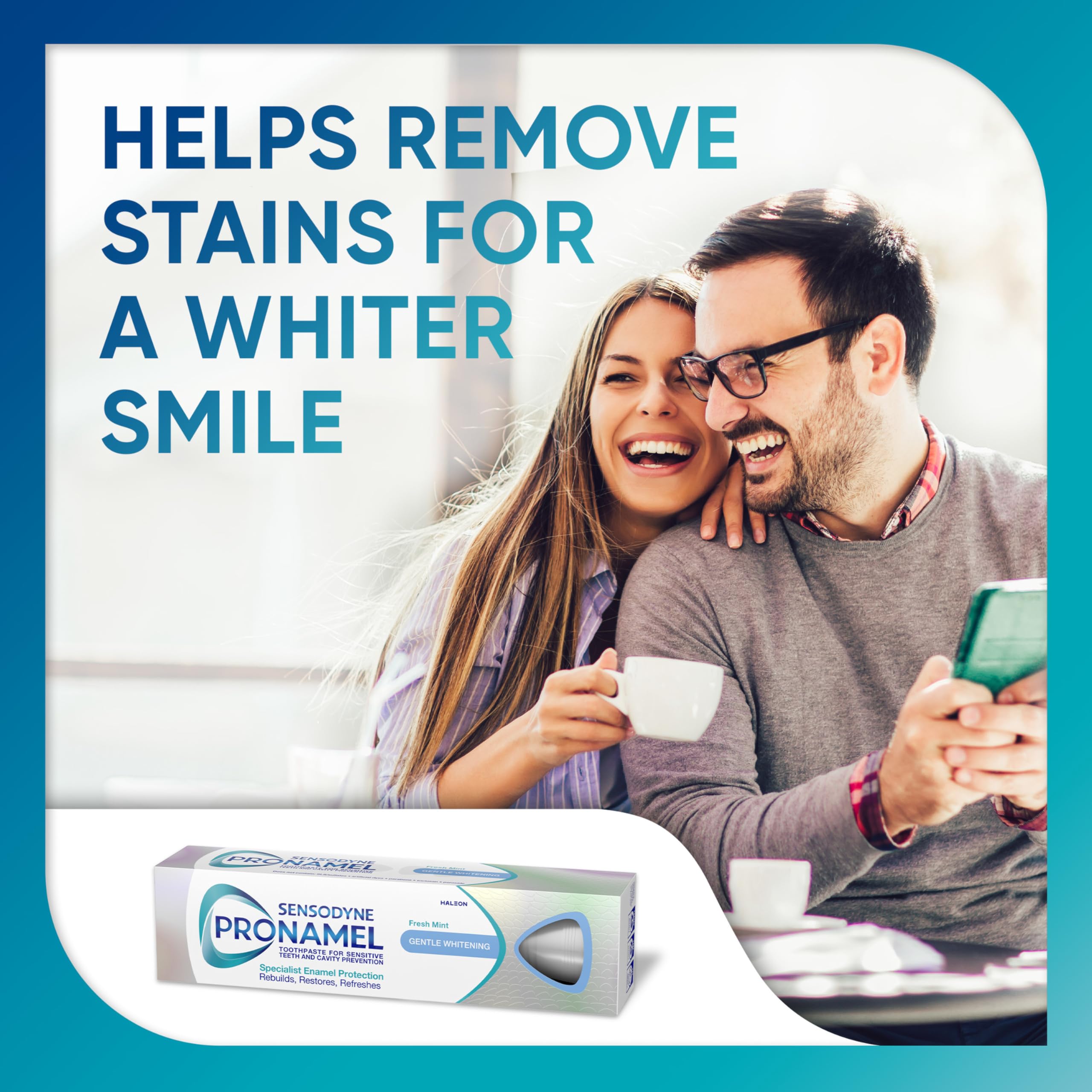 Family bathroom scene with Sensodyne Pronamel for daily enamel care