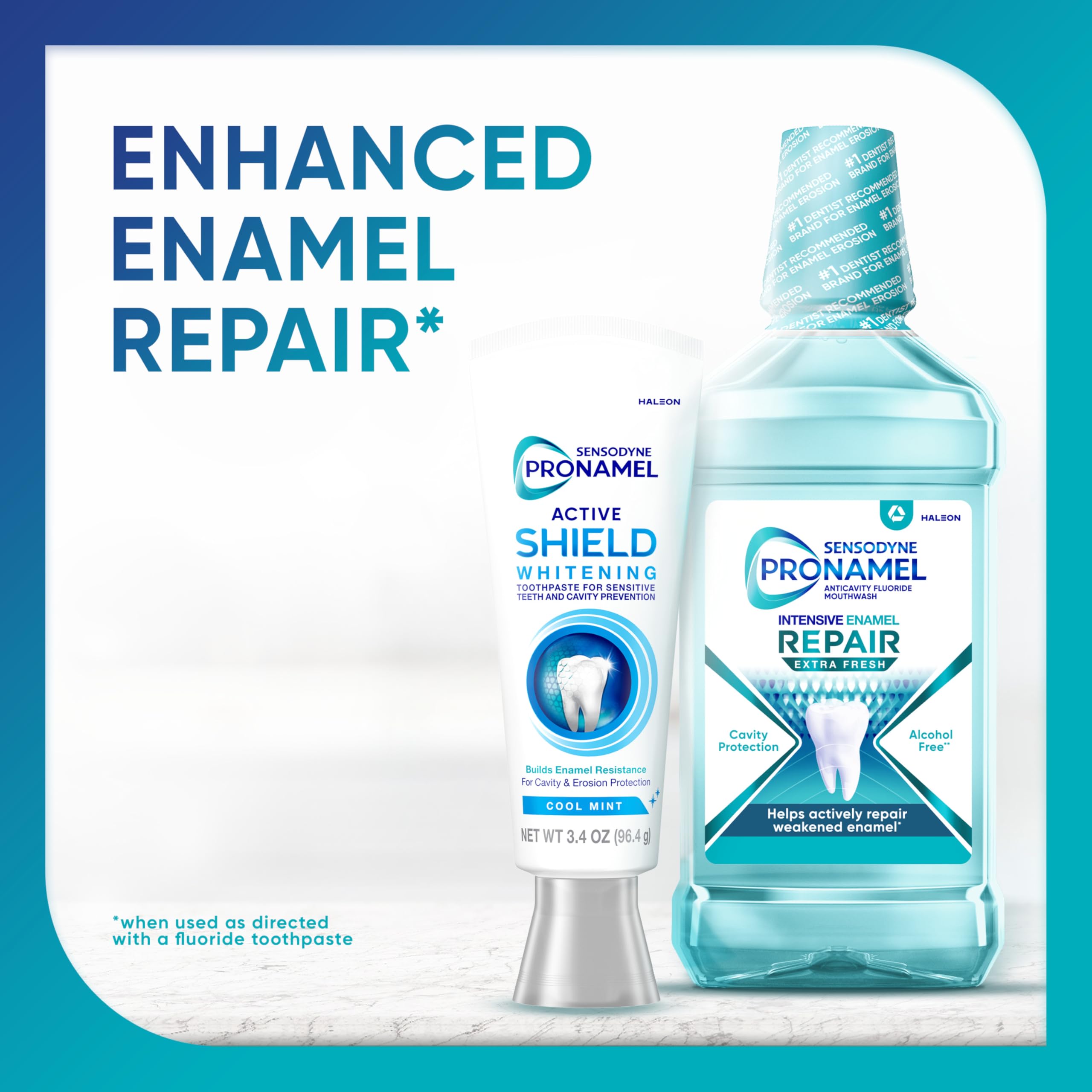SENSODYNE PRONAMEL ingredients label image showing fluoride information benefit