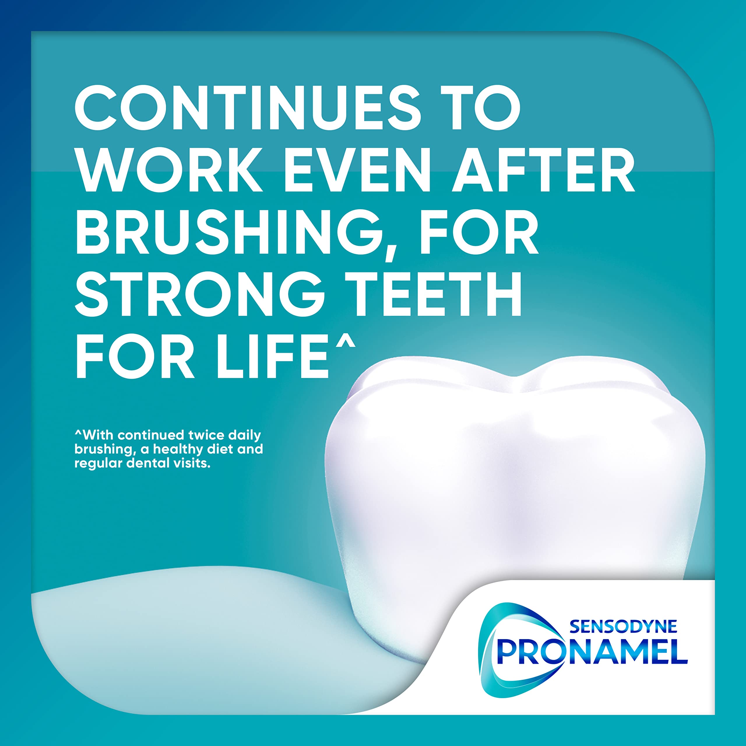 Four Sensodyne Pronamel tubes laid out to emphasize multi-pack convenience