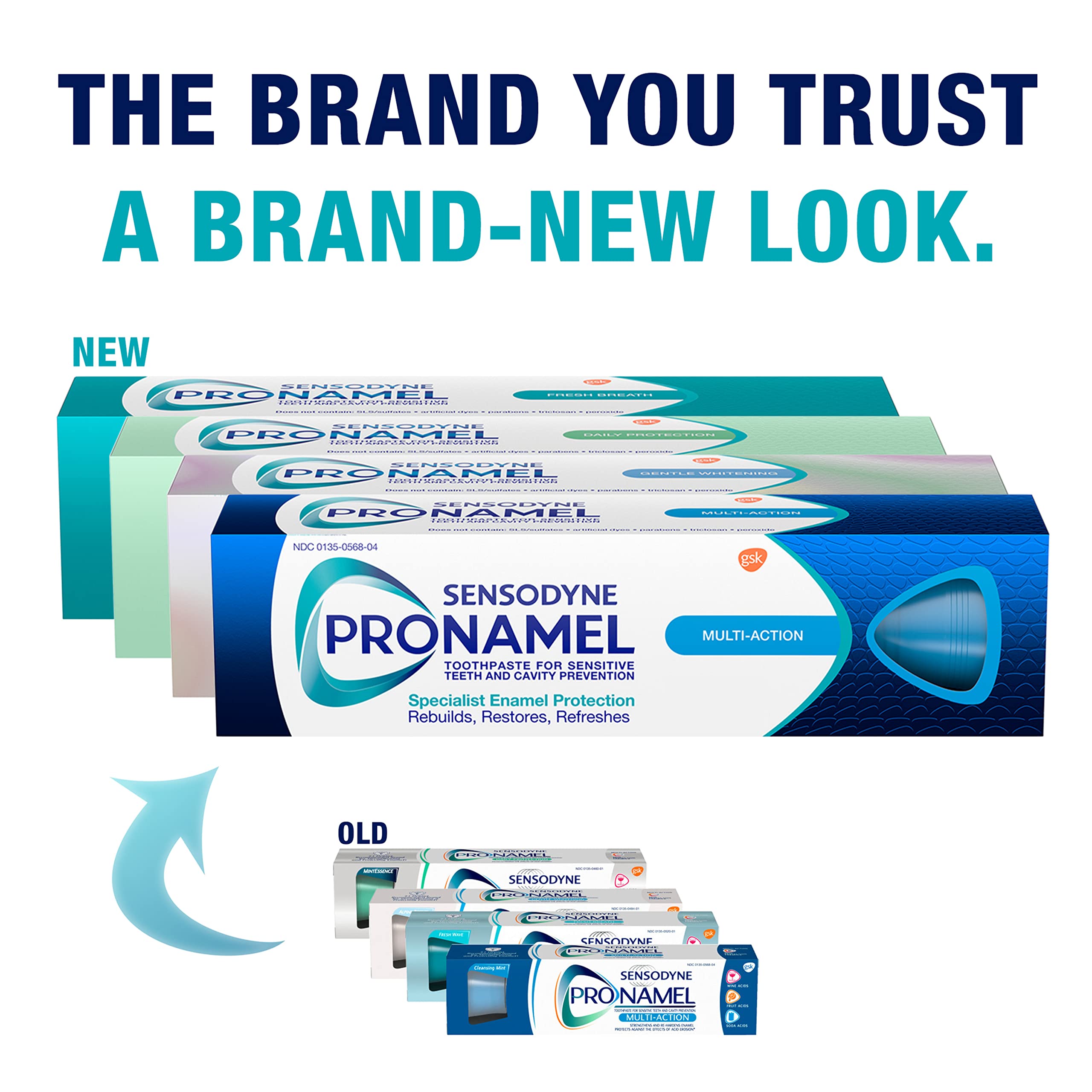 SENSODYNE PRONAMEL tubes packed in travel bag highlighting convenience benefit