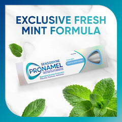 Close-up of a Sensodyne Pronamel tube cap highlighting easy dispensing