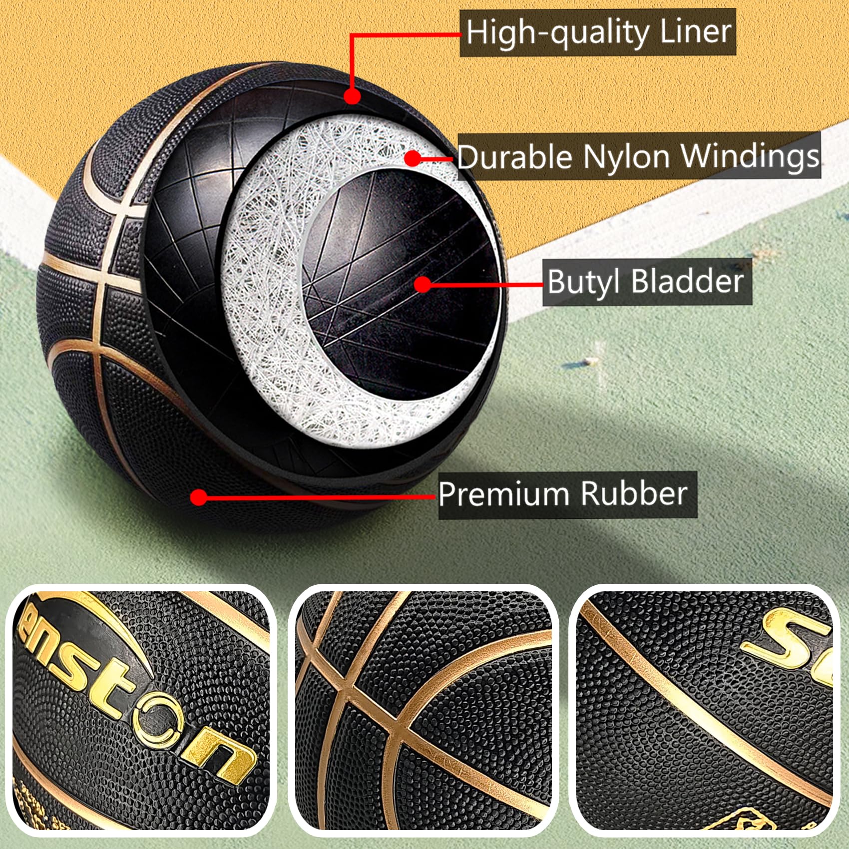Senston close-up of pebble texture offering improved grip and control