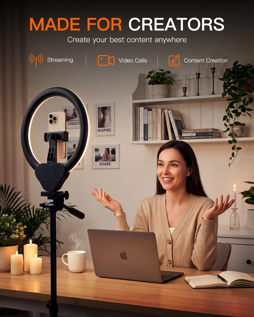 SENSYNE close-up of LED ring diffuser highlighting soft even illumination