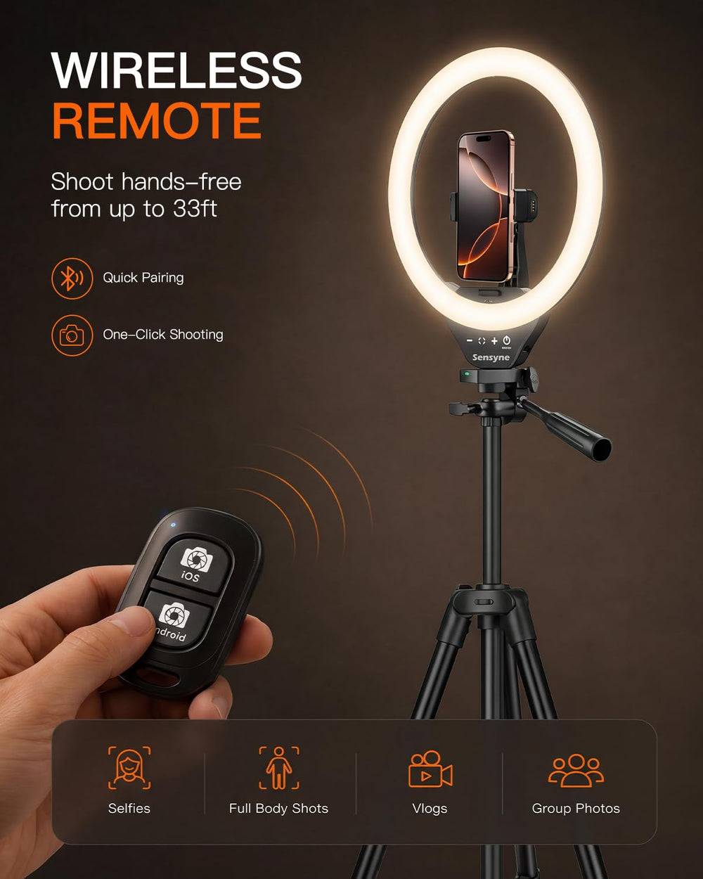 SENSYNE compact collapsed tripod showing easy storage and portability