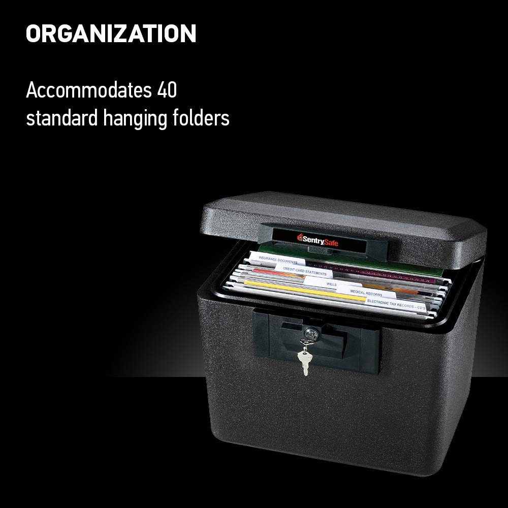 SentrySafe interior with hanging files demonstrating organized storage
