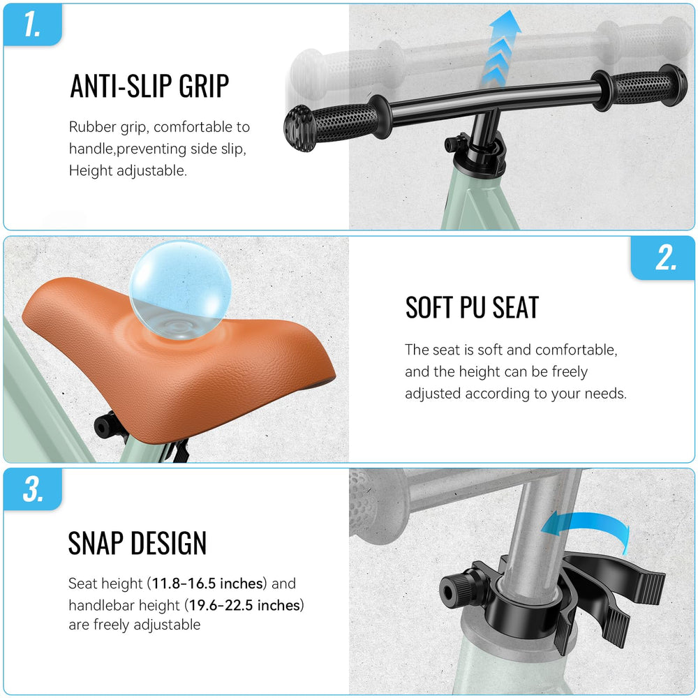SEREED footrest pad and soft saddle providing stability and rider comfort
