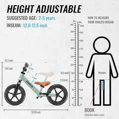 SEREED adjustable seat with quick-release clamp for fast height changes