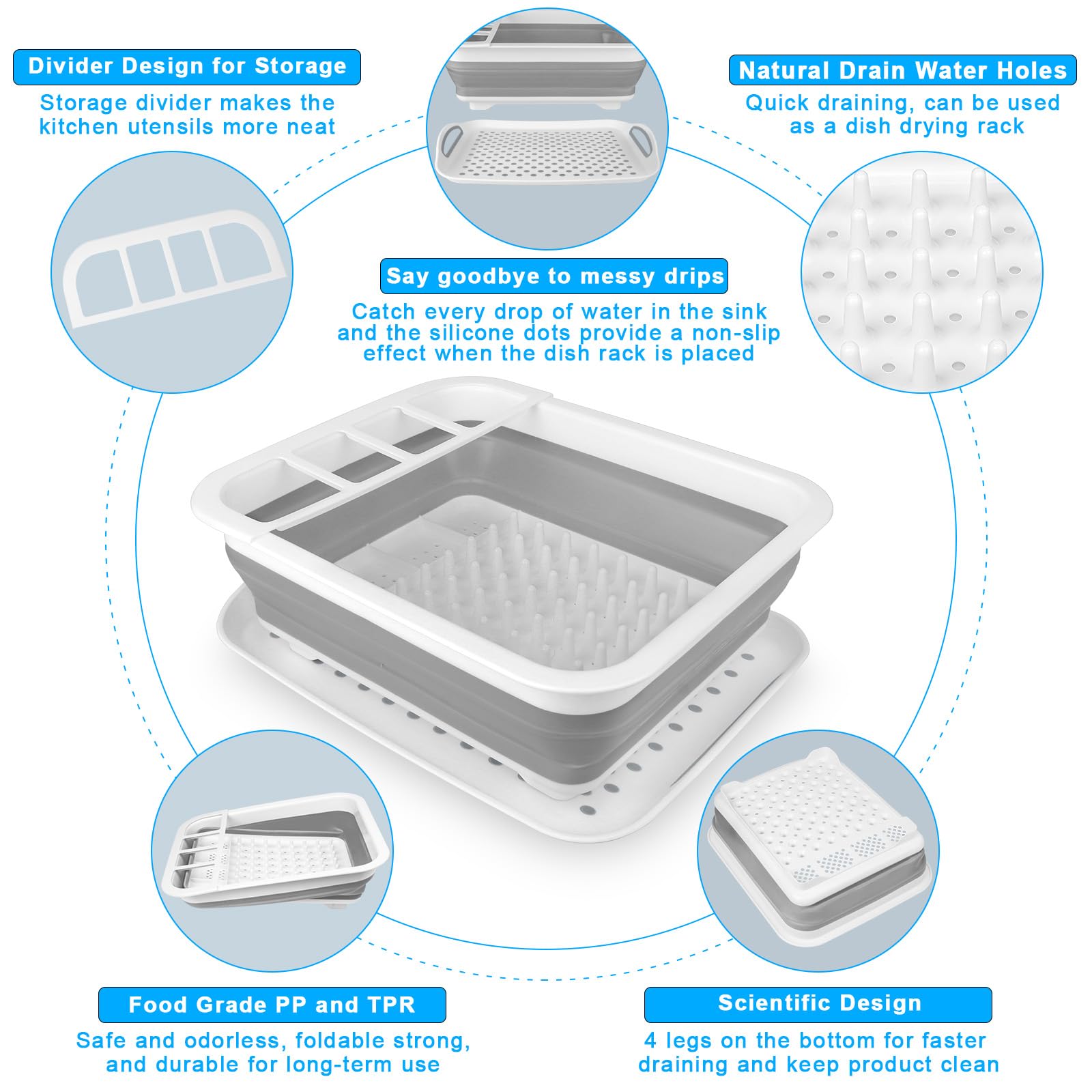 Seropy folded flat profile for compact storage and easy transport