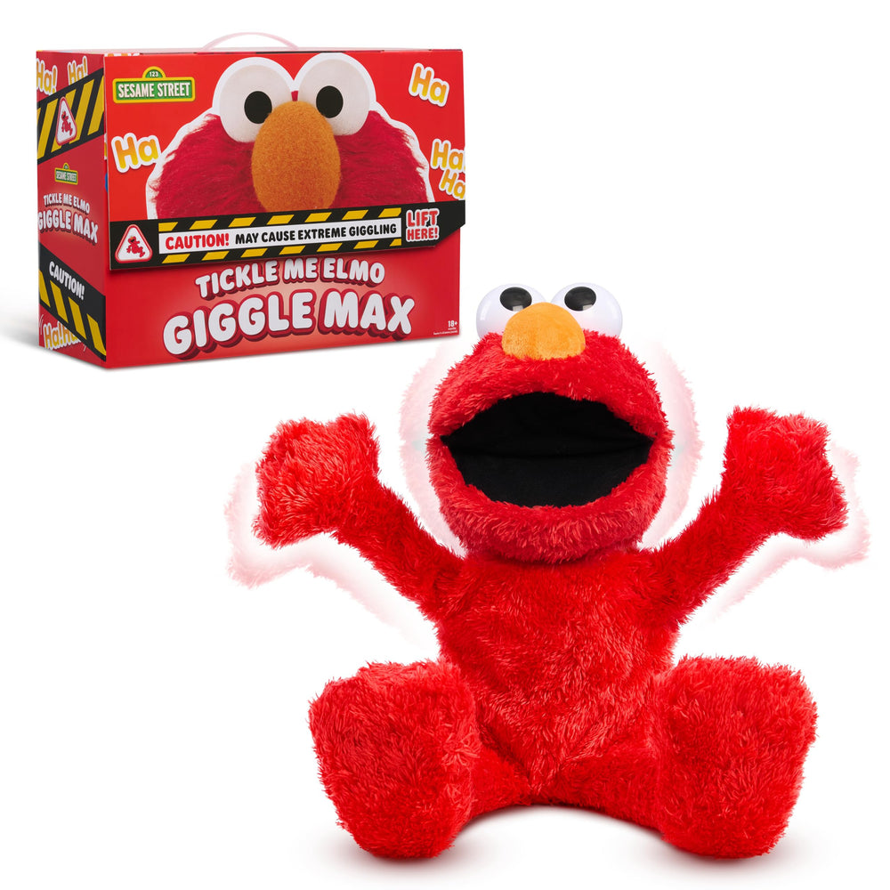Sesame Street Elmo front view showing bright plush and friendly face for instant recognition