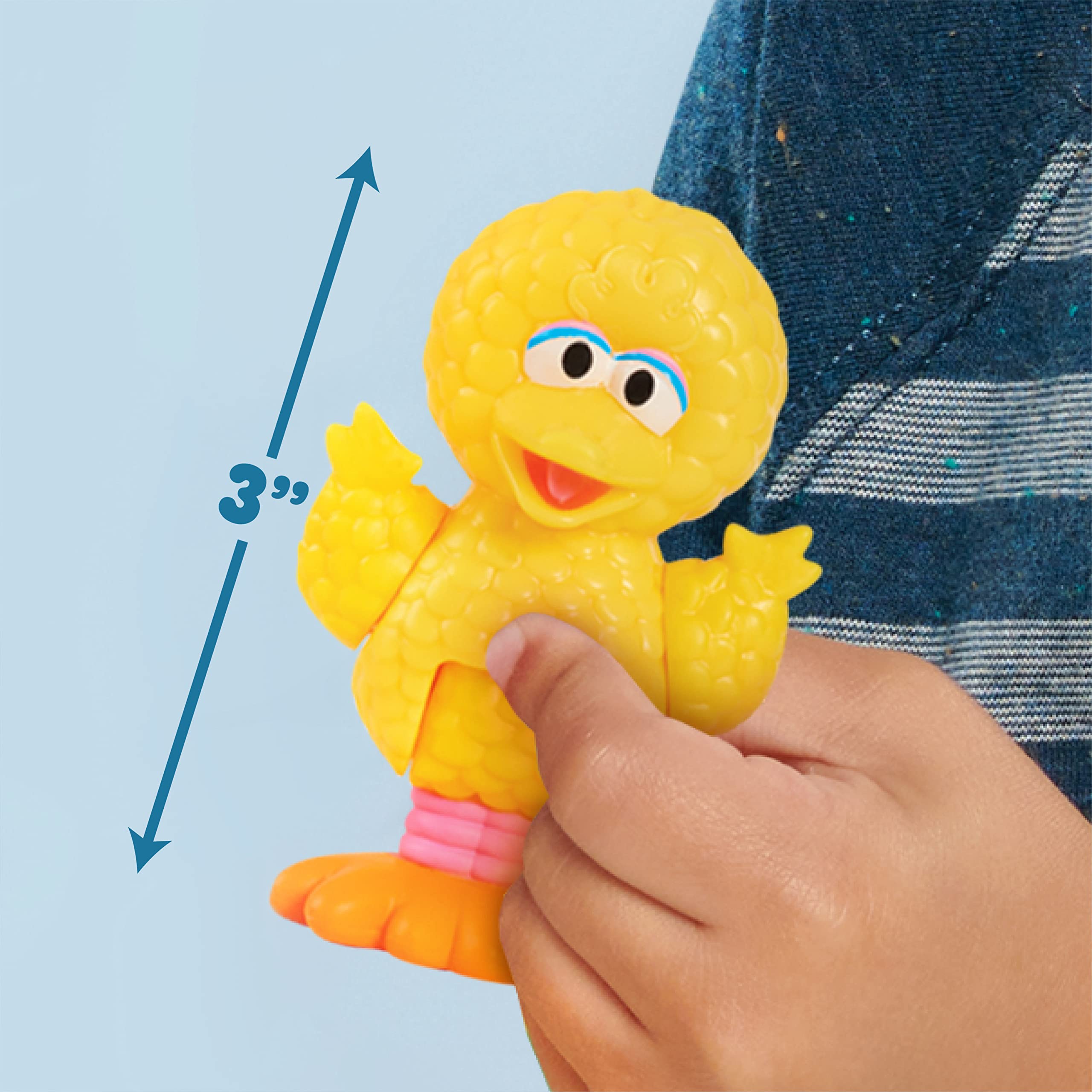 Sesame Street Oscar the Grouch posed to show joint movement and play-friendly construction