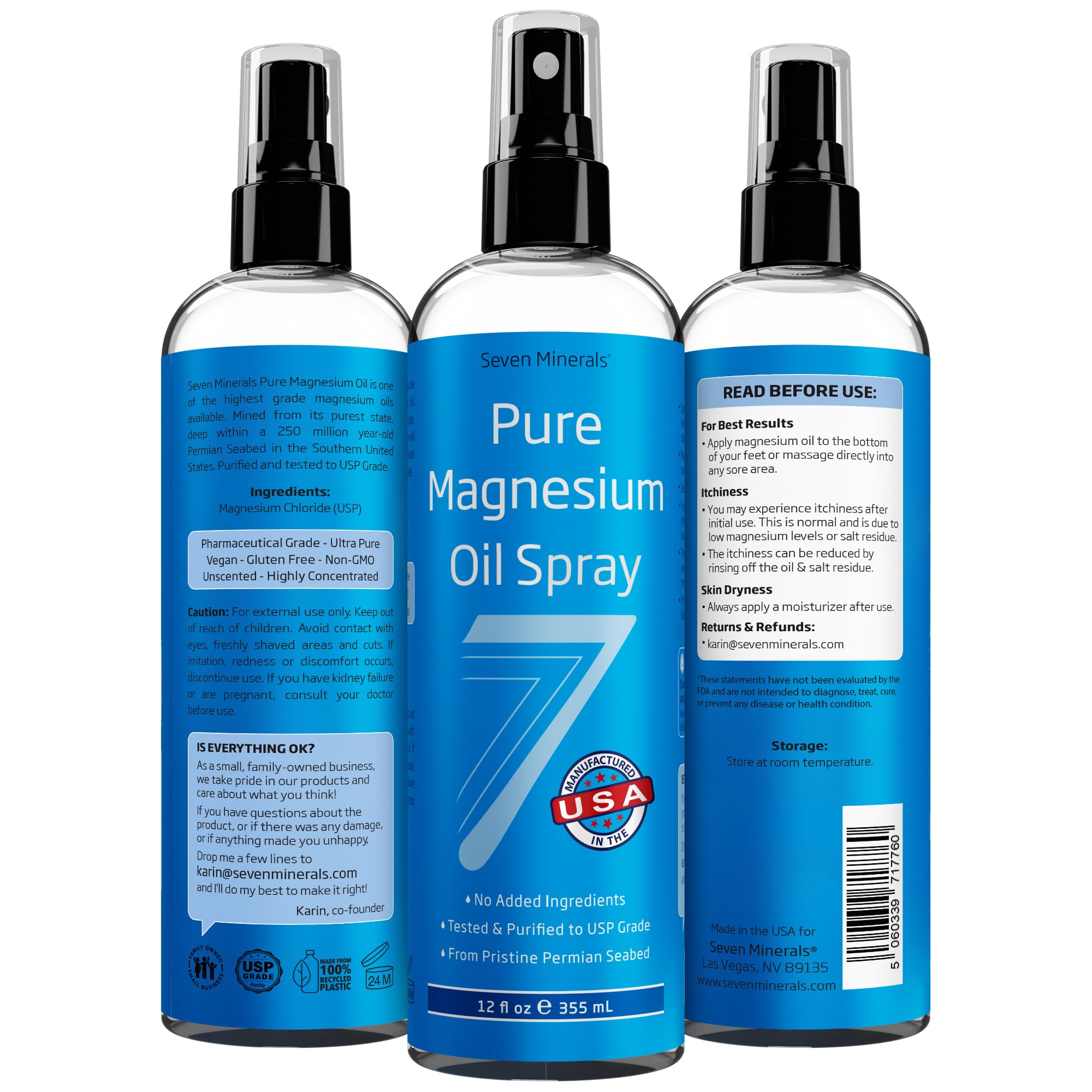 Seven Minerals after absorption showing non-greasy finish and comfort