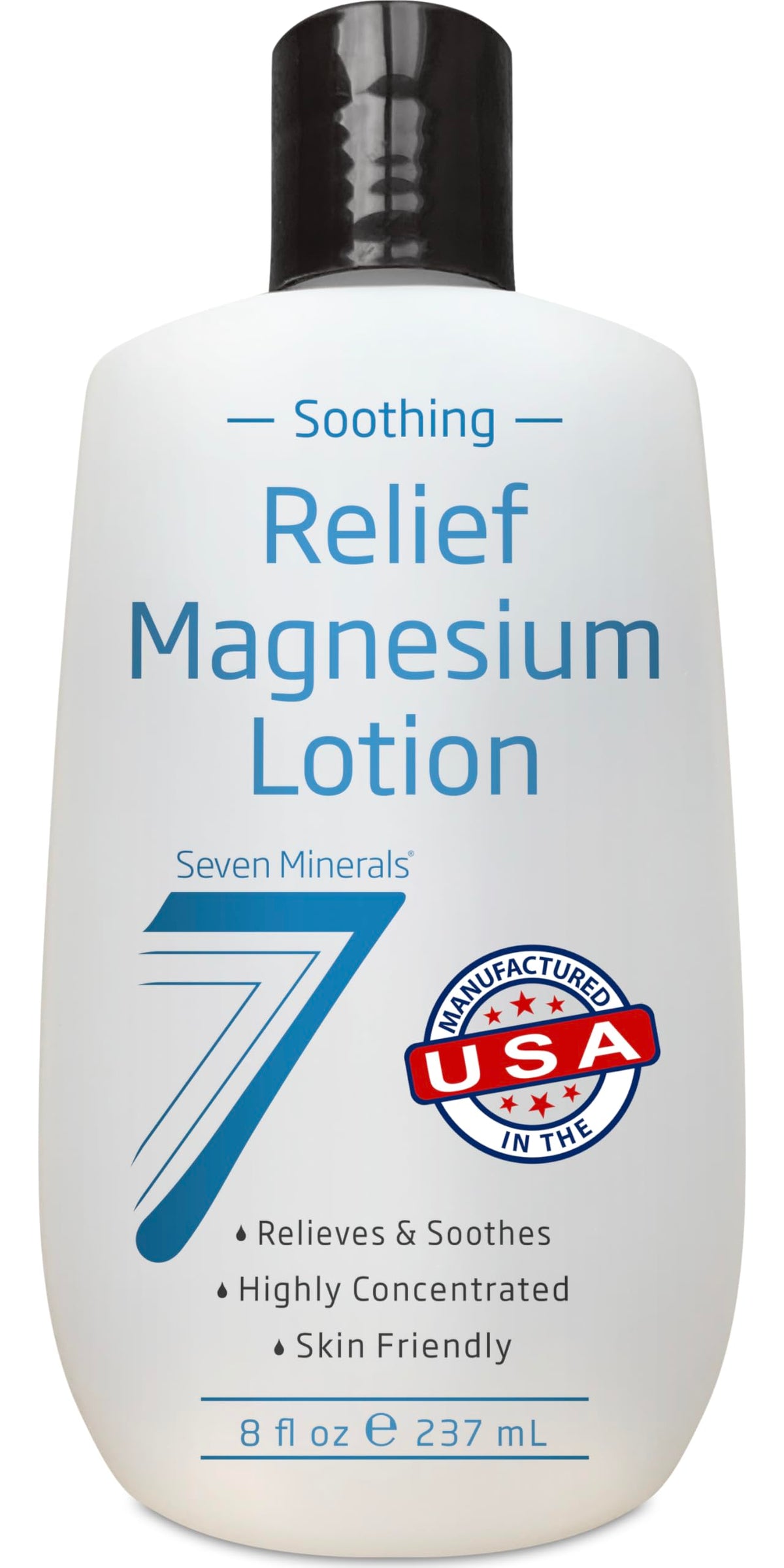 Seven Minerals front packaging showing bottle and calming benefit