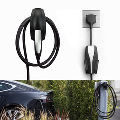 SEVEN SPARTA front view of black wall mount showing clean cable storage benefit