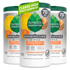 Seventh Generation front packaging showing lemongrass citrus and count benefit