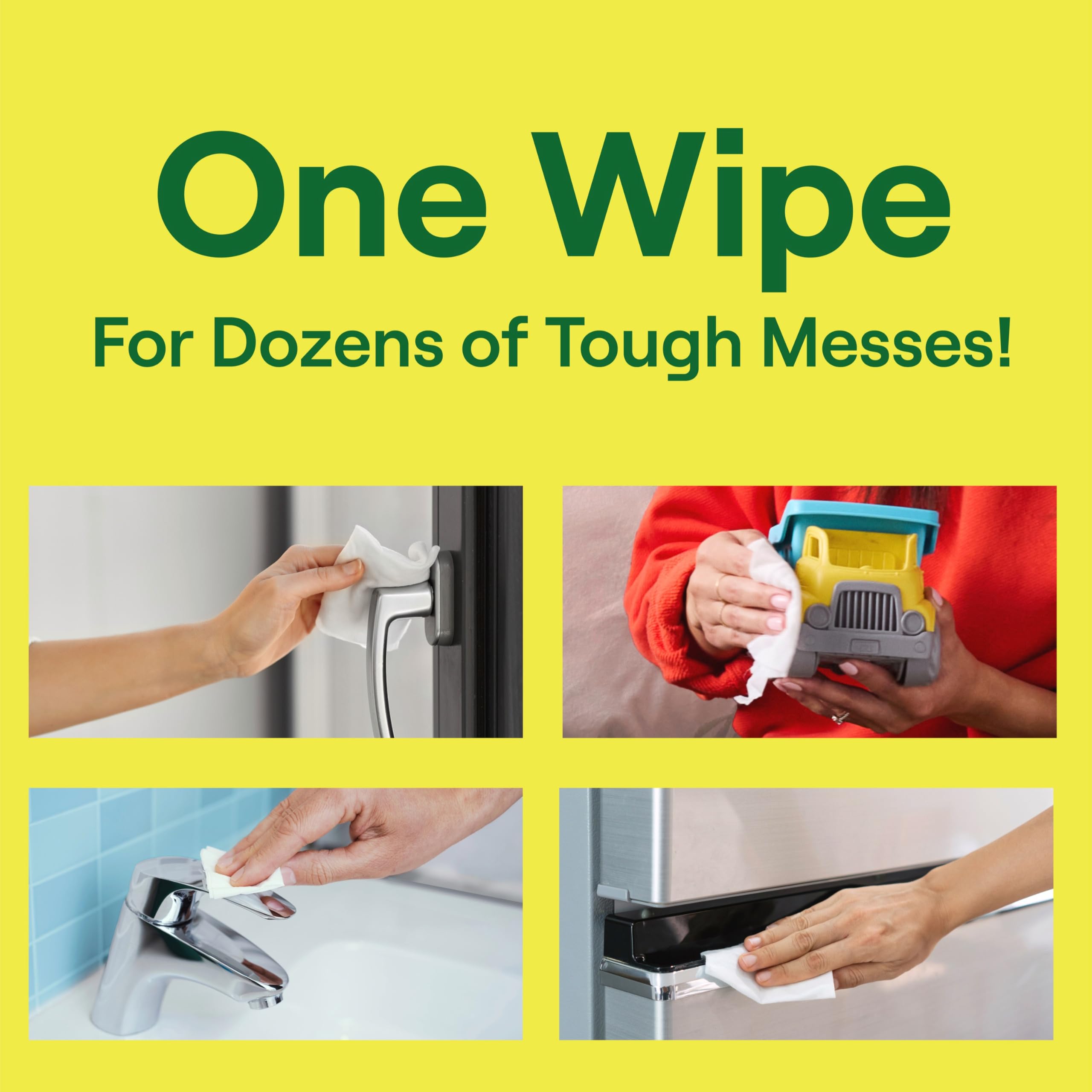 Seventh Generation wipe cleaning kitchen counter for quick grease removal