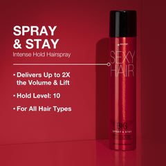 SexyHair side label detail highlighting hold claims and ingredients for informed choice