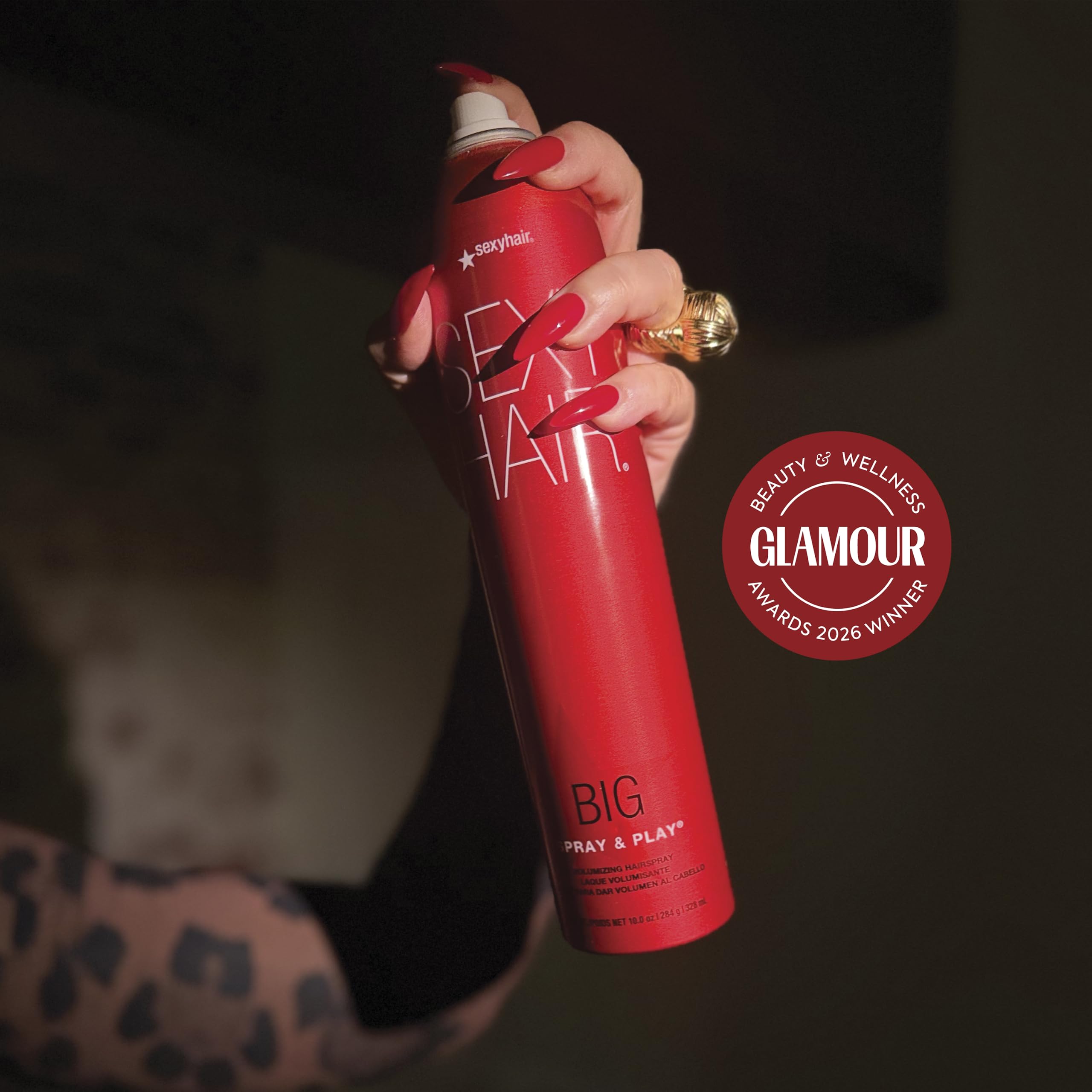 SexyHair applied during styling showing long-lasting hold benefit