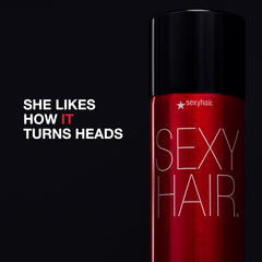 SexyHair fine mist spray pattern highlighting even product distribution