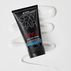 SexyHair cream texture scoop showing creamy consistency for smooth application