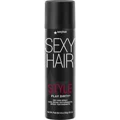 SexyHair front packaging showing 4.8 oz can and branding benefits