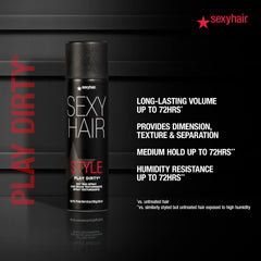 SexyHair spray mist creating matte texture and separation on hair
