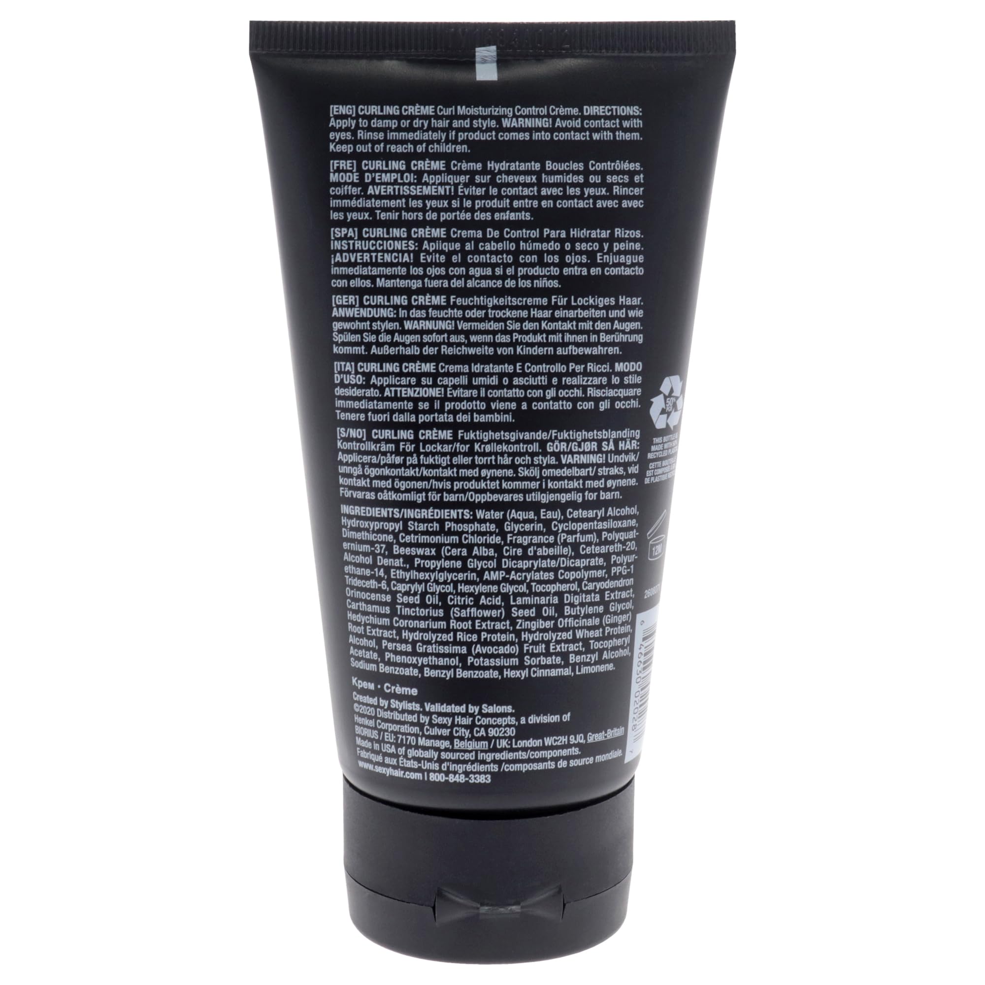 SexyHair ingredients label closeup showing formulation transparency and benefits